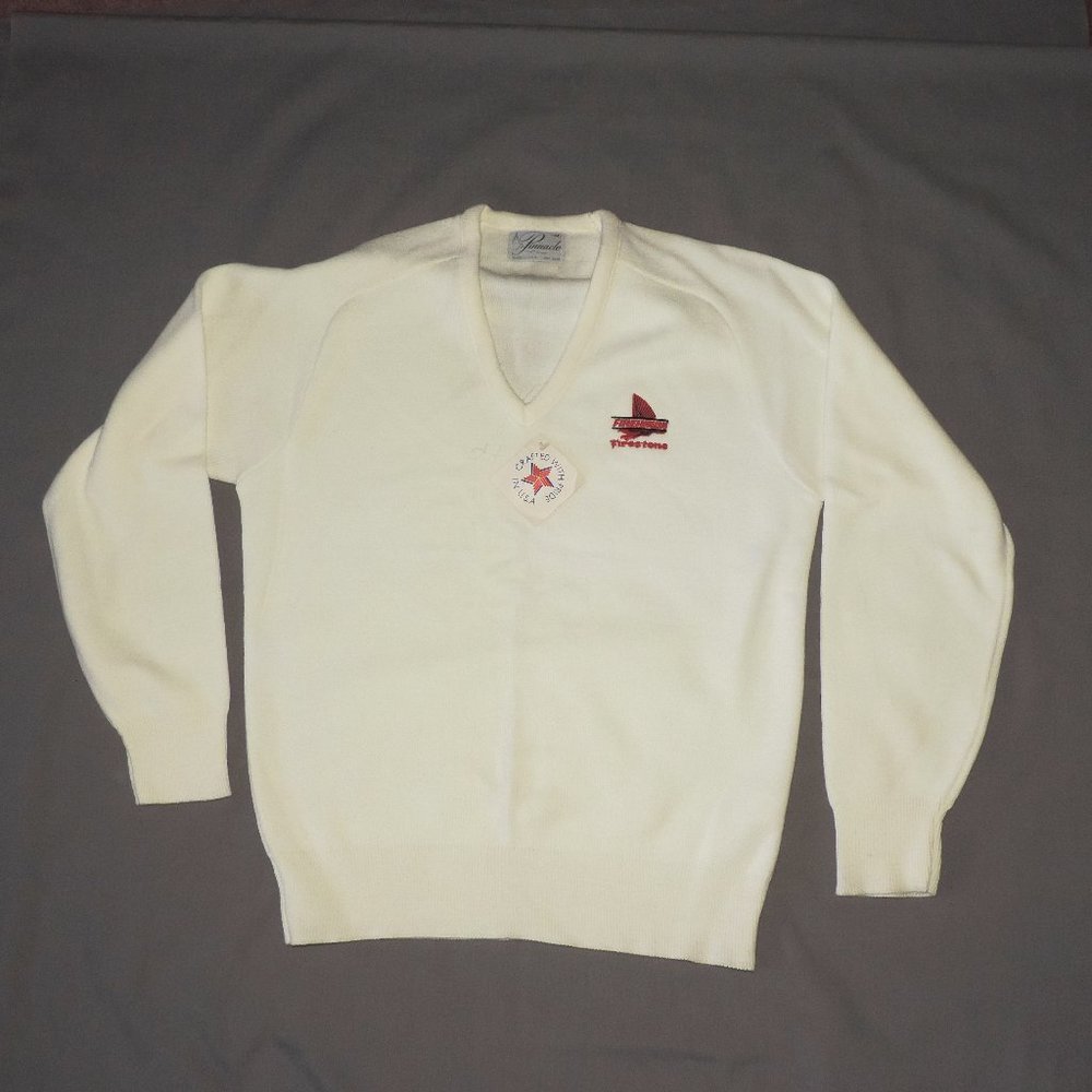 Vintage Firestone "Firehawk" pullover sweater